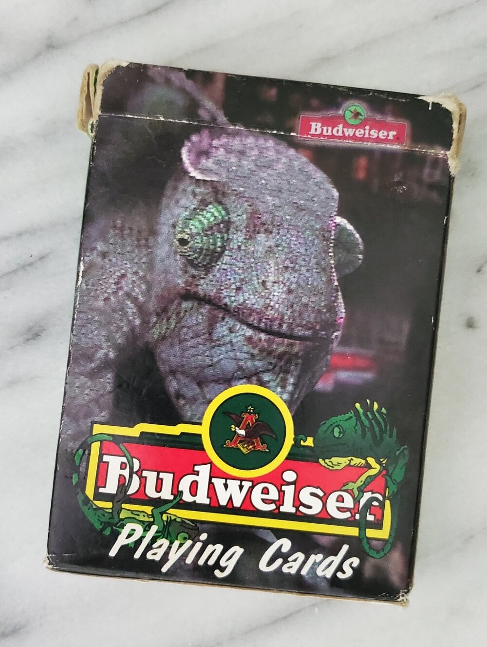 Vintage 90s Budweiser Playing Cards Frank The Lizard